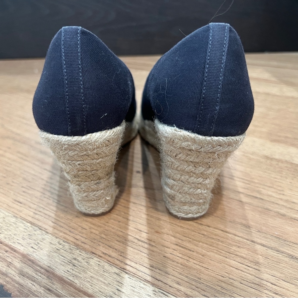 EUC J Crew Women’s Seville Wedge Espadrilles - Navy - 8.5 - Picture 2 of 5